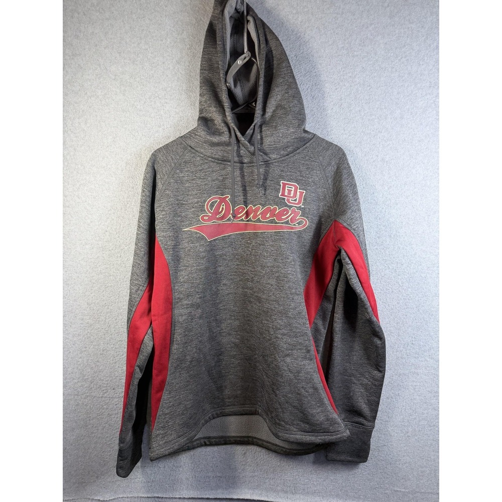 Denver Pioneers Hoodie Sweatshirt Mens Large Gray NCAA Hockey Colosseum